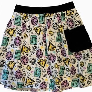 Misha LuLu Colorful Gem Print Kids Skirt